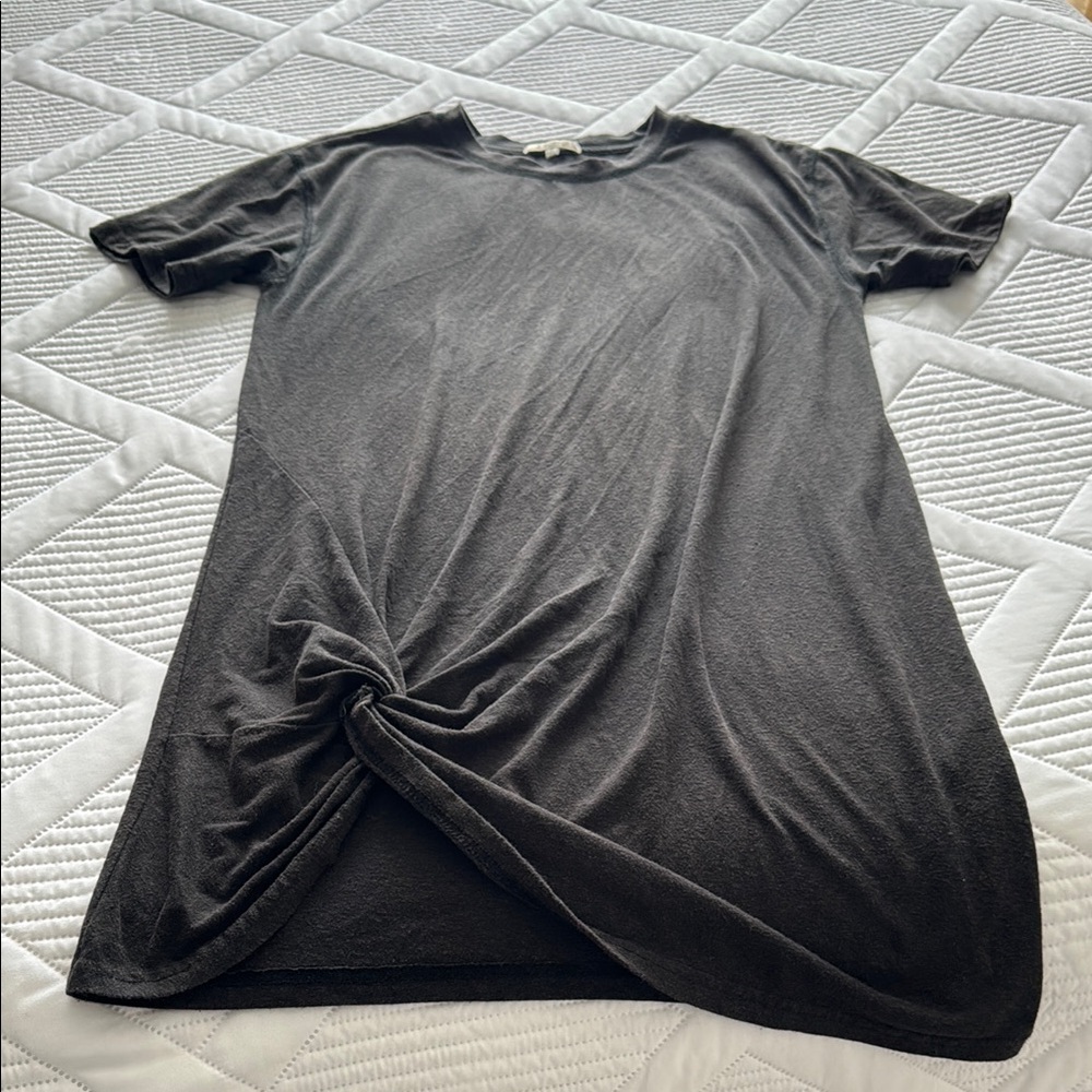 Black Knotted T-Shirt dress